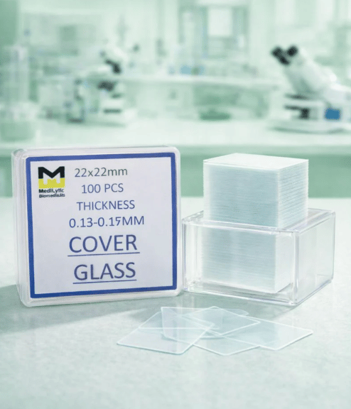 MediLytic Cover Slip (Imported) 22x22 mm [Pack of 10 squares]