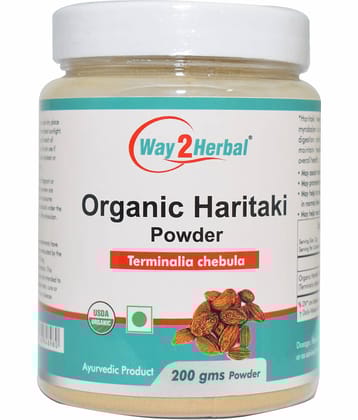 Way2Herbal Organic Haritaki Powder 200 Gm Pack of 1