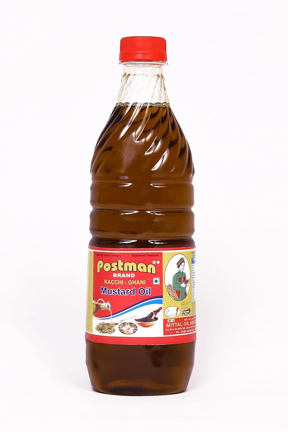 POSTMAN Kacchi Ghani Mustard Oil 500 ml | Wood Pressed | Unrefined