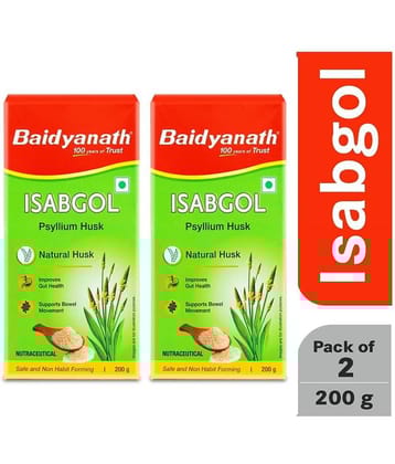 Baidyanath Isabgol Psyllium Husk for Healthy Digestive Tract, Relief to Constipation 200gm (Pack of 2)