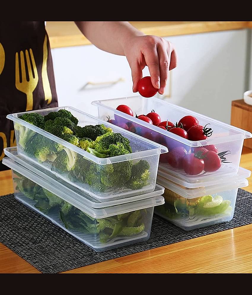 NCMART - Transparent Plastic Fridge Racks ( Pack of 4 )