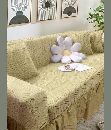 Cortina 3 Seater Polyester Sofa Cover ( Pack of 1 )