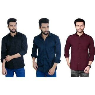 Baleshwar Men Multicolor Solid Formal Shirt (Pack of 1 )
