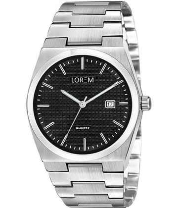 Lorem Silver Stainless Steel Analog Mens Watch