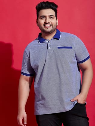 Men Plus Size Pacific Solid Polo Tshirt - 3XL