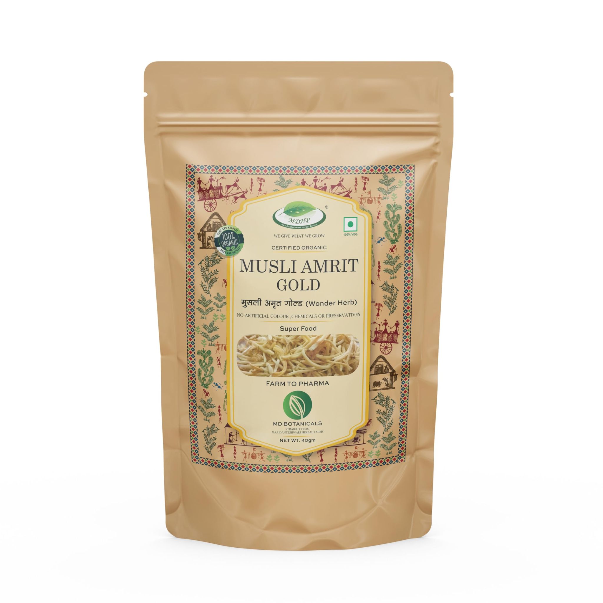 Musli Amrit Gold by MD Botanicals Enhance Stamina and Overall Health | Musli Root Powder - 100 GM