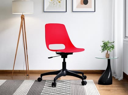 Shine 360 Adjustble Height Revolving Chair (Indian Red Chilli, Sizemark 6)