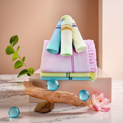 Premium colour dobby towel ( Pack of 2 )