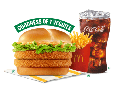 Large EVM Crispy Veggie Double patty Burger