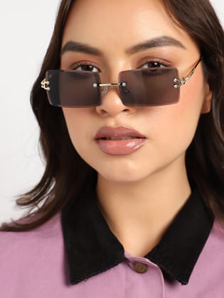 Black Rectangular Sunglass-Sunglasses