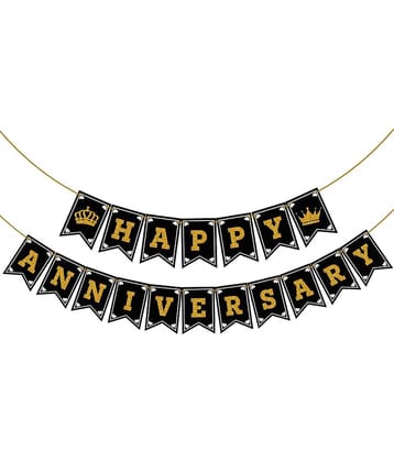 ZYOZI Happy Anniversary Banner for Anniversary Decoration(18 Card) Pack of one