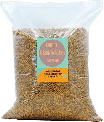 Whole Dried Black Soldier Fly Larvae - Protein Rich Fish Food for Arowana, Flower Horn, Oscar, Fighter, Angelfish, Molly, Koi, Cichlids, Tetra, Discus, Nutrient-Rich Feed for Fish and Turtle 40% High Protein and 50x More Calcium Whole Dried Black Soldier Fly Larvae - Protein Rich Fish Food for Arowana, Flower Horn, Oscar, Fighter, Angelfish, Molly, Koi, Cichlids, Tetra, Discus, Nutrient-Rich Feed for Fish and Turtle 40% High Protein and 50x More Calcium
