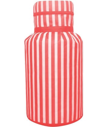 PrettyKrafts Single Cotton Red Cylinder Cover