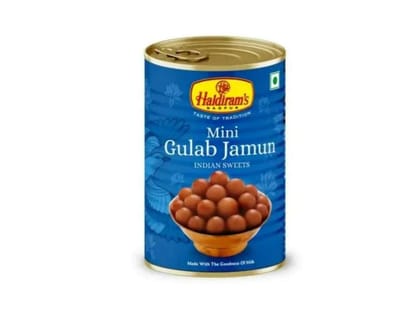 Haldiram's Mini Gulab Jamun Tin Sweets - 500 Gm - Pack of 2