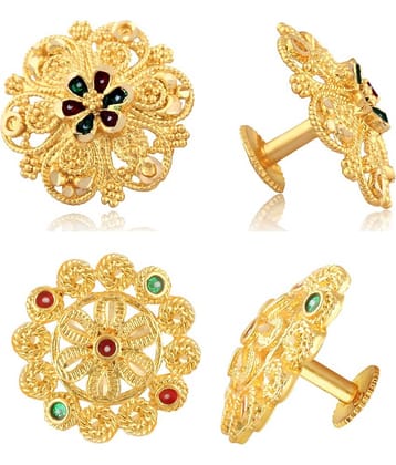Vighnaharta Everyday wear Gold plated alloy Earring, Stud, Stud Earring for Women and Girls ( Pack of - 2 pair Earring) - VFJ1099-1434ERG