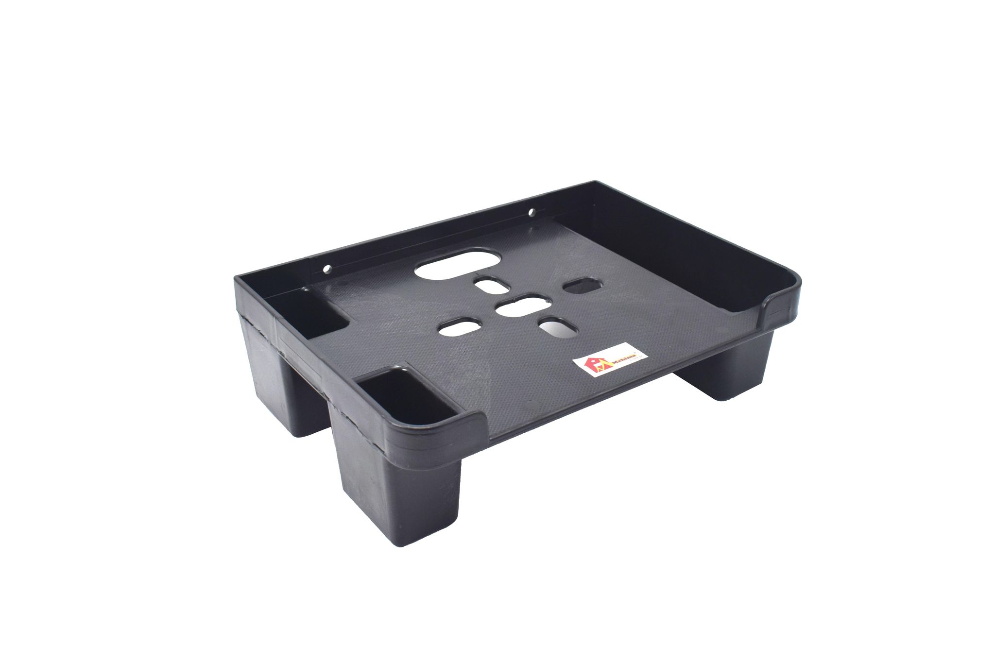 Mahima Gold TV Set Top Box Stand Black with Remote Holder/Wall Mount Shelf
