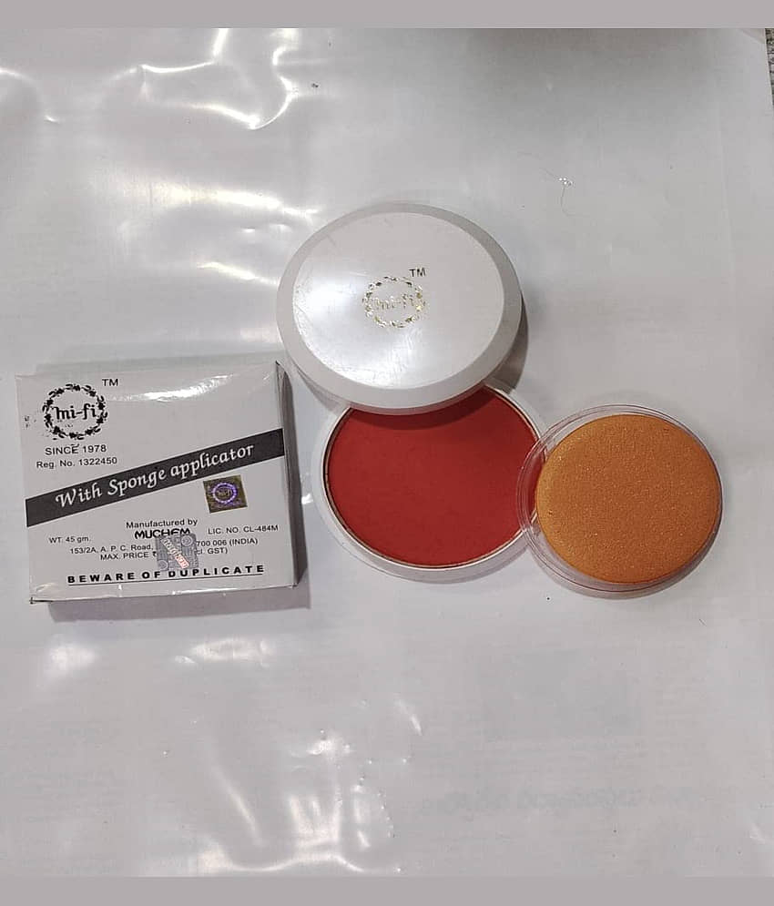 mifi Pan-Cake - Make up Powder For Classical Dance - Red Colour PANC-CAKE - Pack Of 1