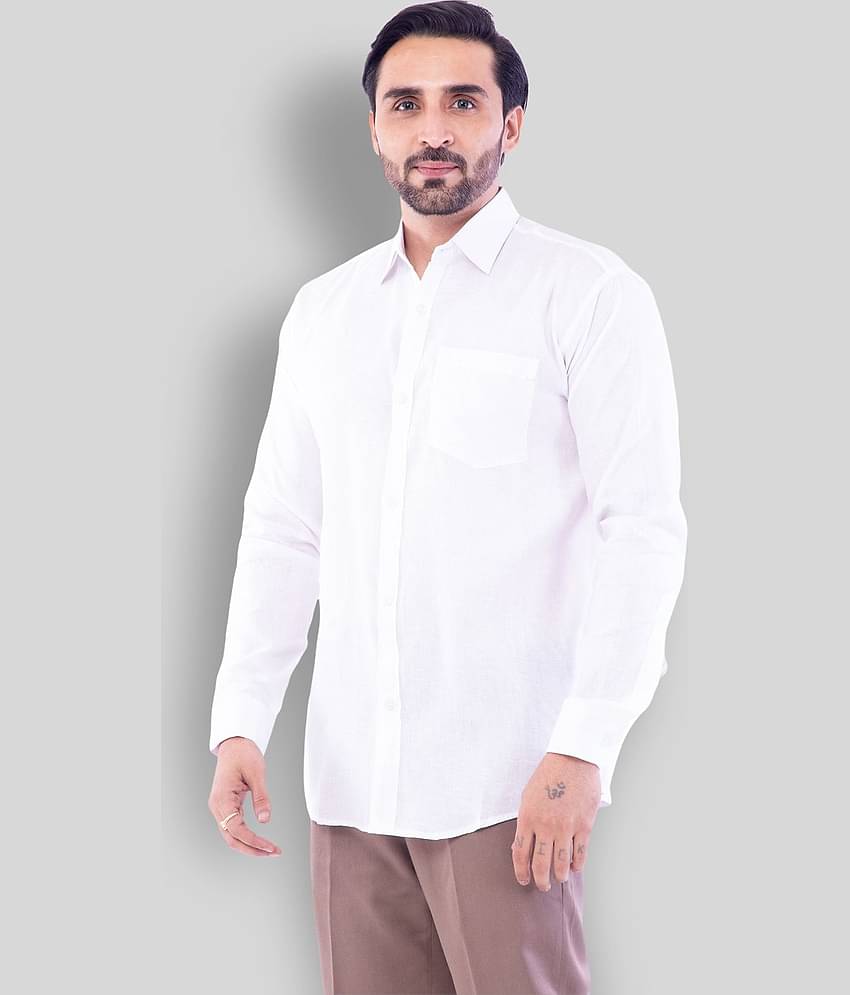 DESHBANDHU DBK - White Cotton Regular Fit Men's Casual Shirt (Pack of 1 )