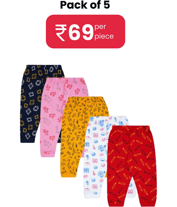 Santee Pack of 5 Unisex for Baby Cotton Pyjama ( Multicolor )
