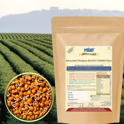 Millium Sprouted Chickpea Black Chana Flour Freshly Ground High Protein 950g Millium Sprouted Chickpea Black Chana Flour Freshly Ground High Protein 950g