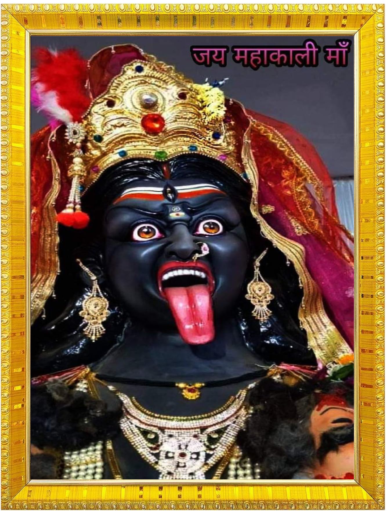 NOKKES Kali Devi Maa Mata Photo Frames Religious Photo frame 5X7 Inch Photo Frame_WE1