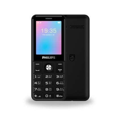 (Refurbished) Philips All-New E2221 Sleek & Stylish |Keypad Mobile with 2.4" Screen|2500 MAH Battery | 2030mm Speaker| Wireless FM | Bright Torch| Digital Camera|Black (Refurbished) Philips All-New E2221 Sleek & Stylish |Keypad Mobile with 2.4" Screen|25