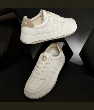 OZZOH - Off White,Pink Women's Running Shoes