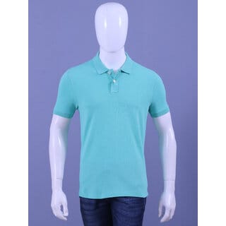 Men's Mint Enzyme Finish Solid Polo T-Shirt