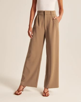 THE EFFORTLESS TAILORED WIDE LEG PANTS-XS / Off White