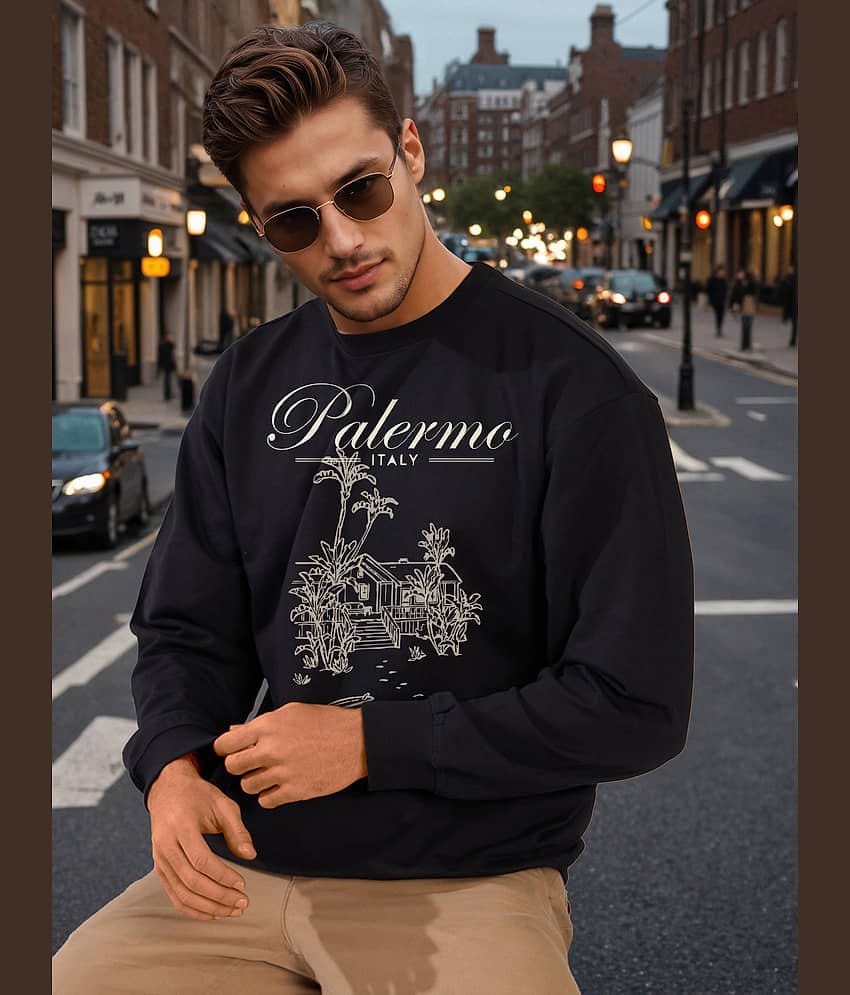 Bene Kleed Cotton Round Neck Men's Sweatshirt - Black ( Pack of 1 )