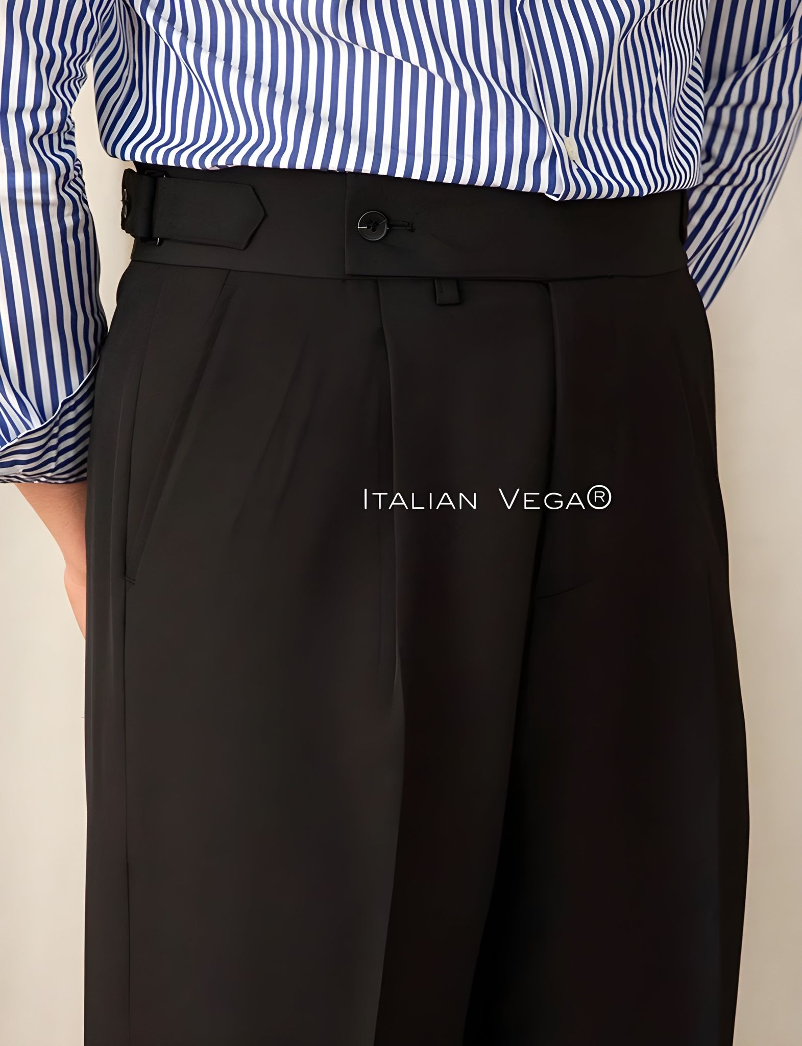 Black Oxford Gurkha Trouser by Italian Vega®-28