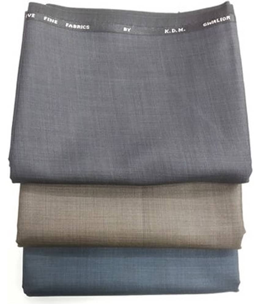 Gwalior Multicolor Poly Blend Party Wear Unstitched Pant Piece Set of 3