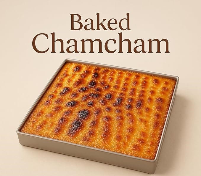 BANGLARMISTI Baked Chamcham | Traditional Bengali Sweets, Soft, Juicy, Smoky, Mouth Melting Sweet, 10pcs Pack