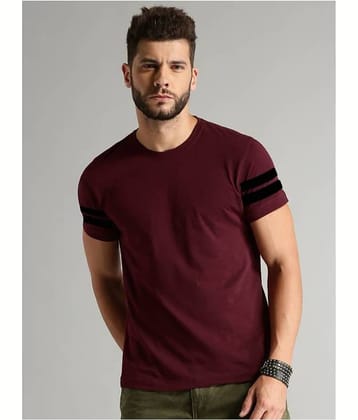 Forbro - Maroon Cotton Blend Regular Fit Men's T-Shirt ( Pack of 1 )