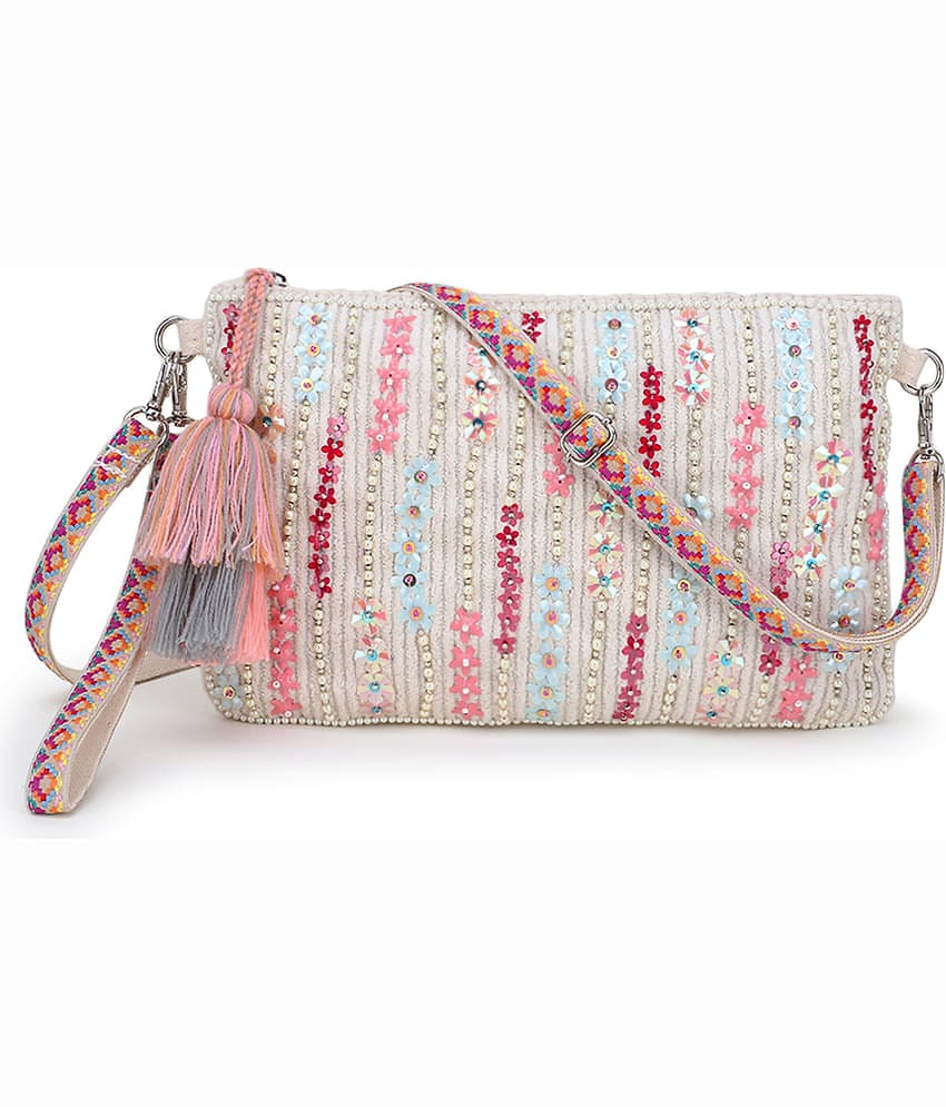 Anekaant - Beige  Cotton Sling Bag