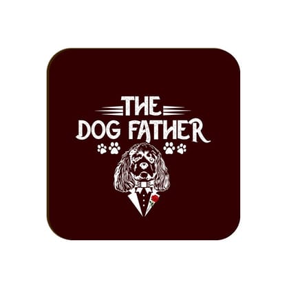 The Dogfather Square Coaster The Dogfather Square Coaster
