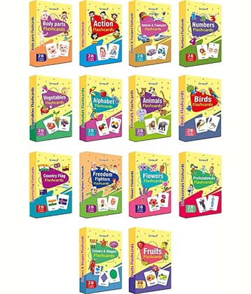 Flash Cards for Kids Early Learning ( Set of 14 ) | Easy & Fun Way of Learning 1 Year to 6 Years Babies