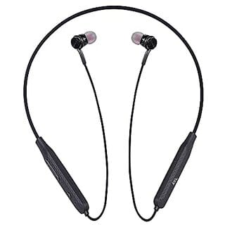 AXL ABN08 Bluetooth 5.0 in-Ear Wireless Neckband with Fast Charging Upto 14 Hours Playtime 10mm Extra Bass Drivers with HD Sound (Black).