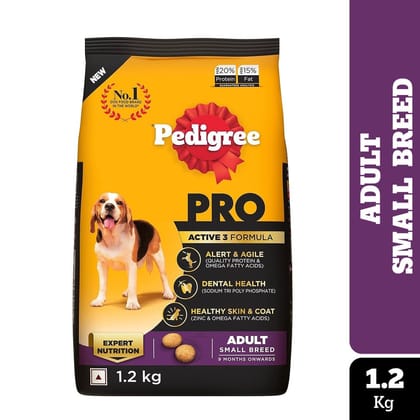 Pedigree PRO Adult (9 Months Onwards) Small Breed Dry Dog Food 1.2kg Pedigree PRO Adult (9 Months Onwards) Small Breed Dry Dog Food 1.2kg