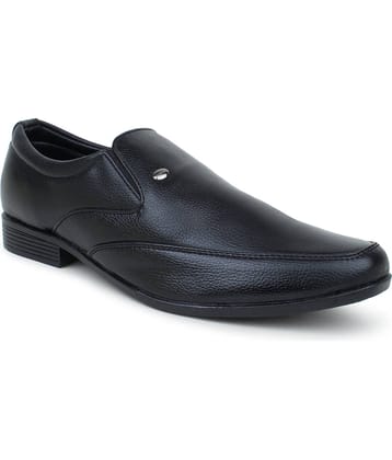 Action Office Artificial Leather Black Formal Shoes