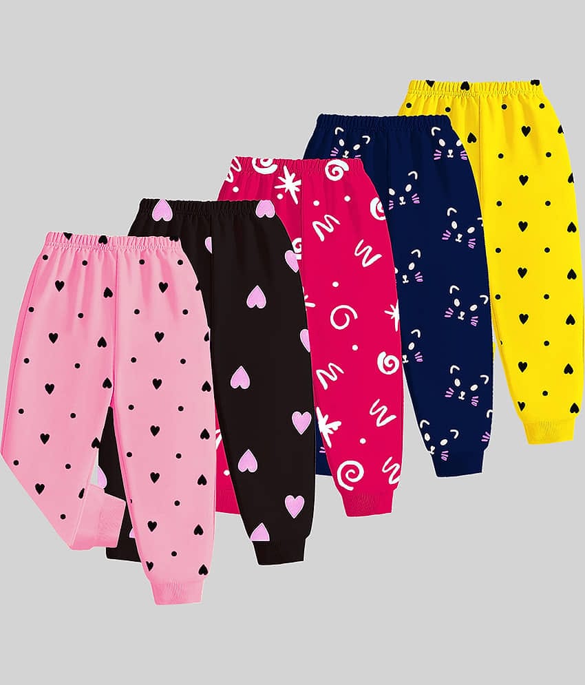 Kuchipoo Pack of 5 Girls Cotton Blend Legging ( Multicolor 1 )
