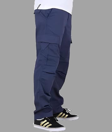 Reoutlook Regular Flat Men's Cargos - Blue ( Pack of 1 )