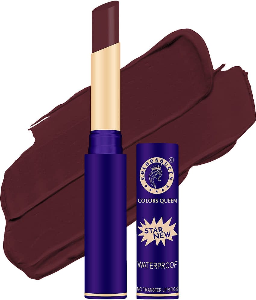 Colors Queen Queen Lips Matte Lipstick Waterproof with Smooth Application Chocolate (Shade - 843)