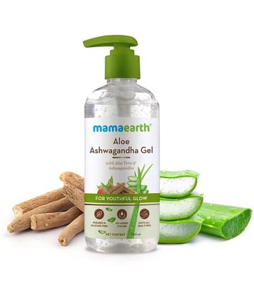 Mamaearth Aloe Ashwagandha Gel, for face, with Aloe Vera & Ashwagandha for a Youthful Glow - 300 ml