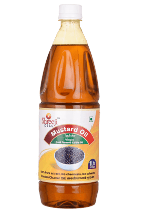 Shreeji Oils Mustard Virgin Cold Pressed Edible Oil, 1 L