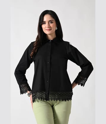 ALL WAYS YOU Women's Cotton Shirt Style Top ( Black )