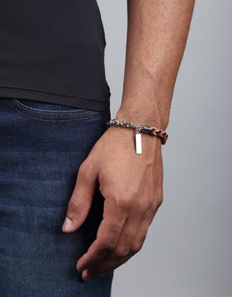 Dual Brown Bracelet-Brown / 8 Inches