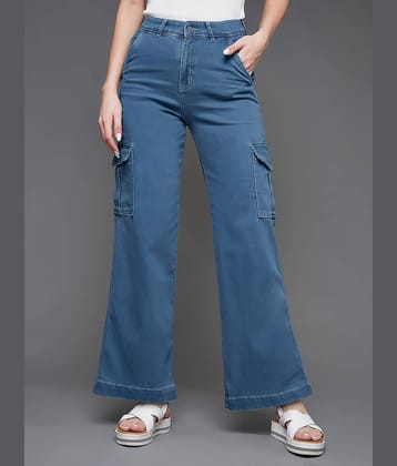 Miss Chase - Blue Denim Wide Leg Women's Jeans ( Pack of 1 )