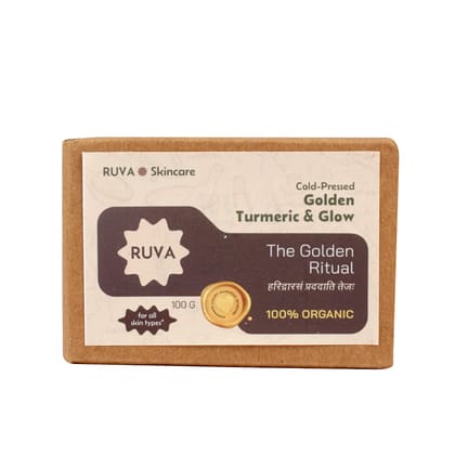 RUVA Handmade Wild Turmeric Cold-Pressed Ayurvedic Soap Bar | Exquisite Small-Batch Craft, Velvety Lather, Ultra-Pure Suitable Even for Face | Ritual Skincare for All Skin Types - Men & Women