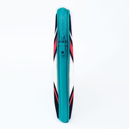 "Vibrant Pink And Blue Stripe" Laptop Sleeves:Bold Modern Design for Every Size-15" / Blue